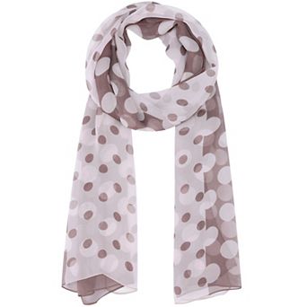 Women's Polka Dots Vintage Scarf, Sunscreen Lightweight Silky Neckerchief Head Wrap