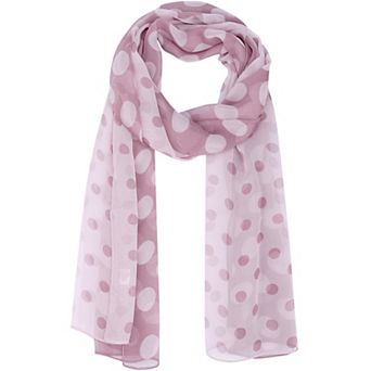 Women's Polka Dots Vintage Scarf, Sunscreen Lightweight Silky Neckerchief Head Wrap