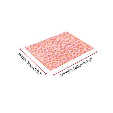 Women's Leopard Print Vintage Scarf, Lightweight Silky Sunscreen Neckerchief Wrap Bandanas