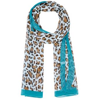 Women's Leopard Print Vintage Scarf, Lightweight Silky Sunscreen Neckerchief Wrap Bandanas