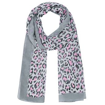 Women's Leopard Print Vintage Scarf, Lightweight Silky Sunscreen Neckerchief Wrap Bandanas
