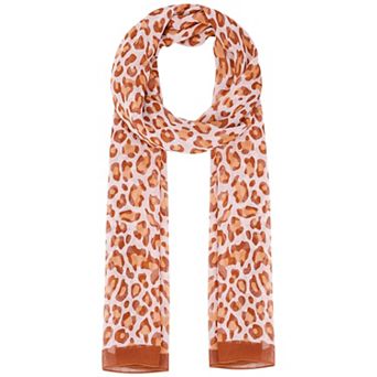 Women's Leopard Print Vintage Scarf, Lightweight Silky Sunscreen Neckerchief Wrap Bandanas