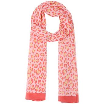 Women's Leopard Print Vintage Scarf, Lightweight Silky Sunscreen Neckerchief Wrap Bandanas