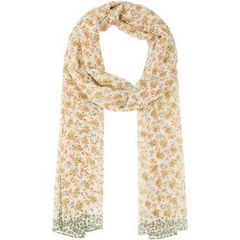 Women's Floral Vintage Scarf, Retro Silky Lightweight Sunscreen Neckerchief Head Wrap Scarves