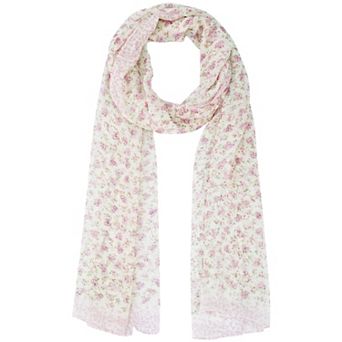 Women's Floral Vintage Scarf, Retro Silky Lightweight Sunscreen Neckerchief Head Wrap Scarves