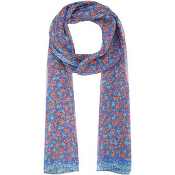 Women's Floral Vintage Scarf, Retro Silky Lightweight Sunscreen Neckerchief Head Wrap Scarves
