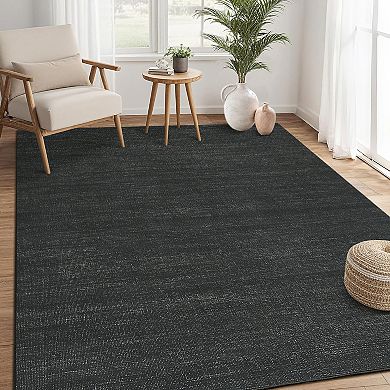 FairOnly Plain Texture Area Rug for Bedroom Non Slip Ultra Thin Machine Washable Mat for Laundry