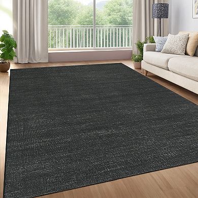 FairOnly Plain Texture Area Rug for Bedroom Non Slip Ultra Thin Machine Washable Mat for Laundry