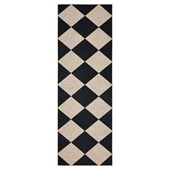 FairOnly Modern Geometric Area Rug Washable Non Slip Foldable Diamond Rug for Living Room Patio