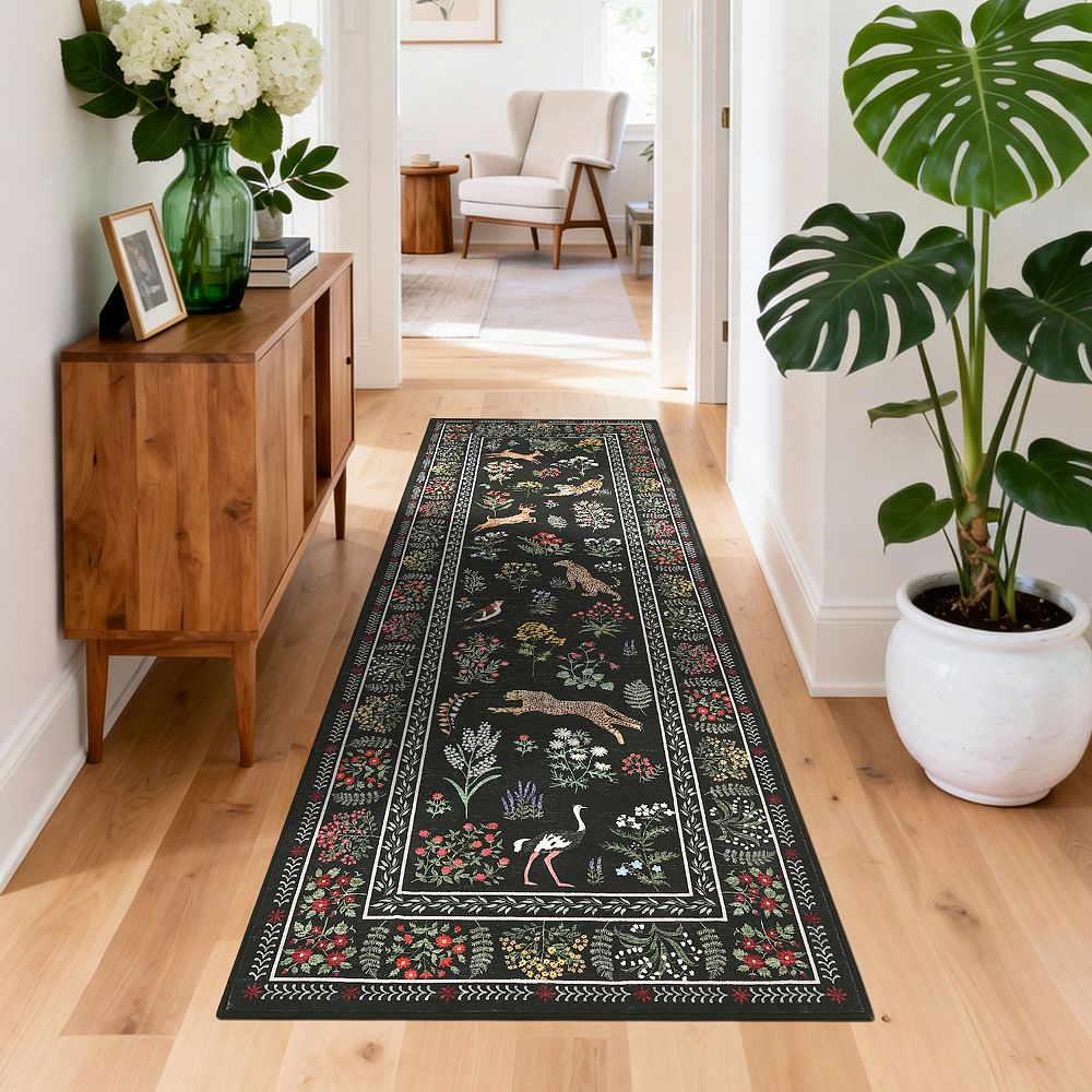 FairOnly Modern Pastoral Area Rug Machine Washable Non Slip Low