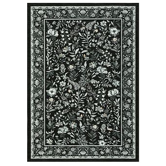 FairOnly Retro Floral Print Area Rug Machine Washable Non Slip Carpet Rug for Living Room Kitchen