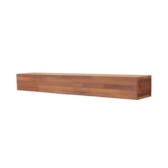 Rustic Wood 72" Fireplace Mantel Wall-Mounted Floating Shelf