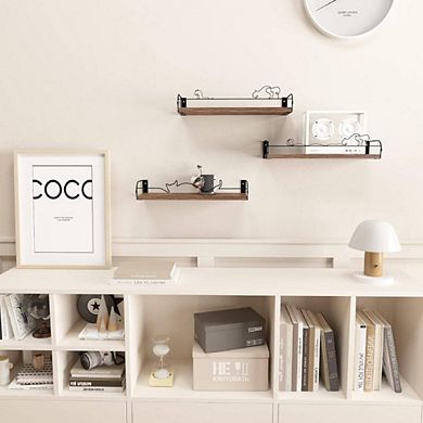 Cat Shaped Rustic Wood Wall Shelves