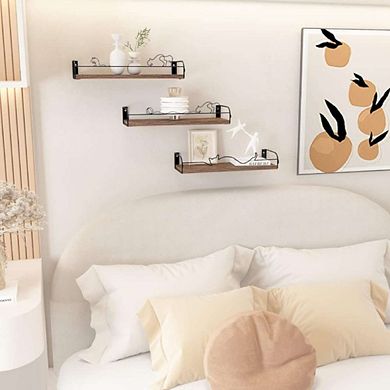 Cat Shaped Rustic Wood Wall Shelves