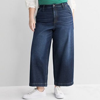 Plus Size Sonoma Goods For Life® High Rise Trouser Ankle Jeans