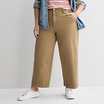 Plus Size Sonoma Goods For Life® High Rise Trouser Ankle Jeans