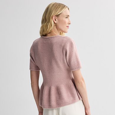 Women's Nine West Cozy Peplum Sweater