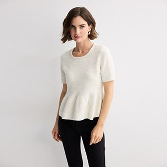 Women's Nine West Cozy Peplum Sweater
