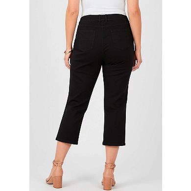 Catherines Women's Plus Size Petite Right Fit Curvy Jean Capri