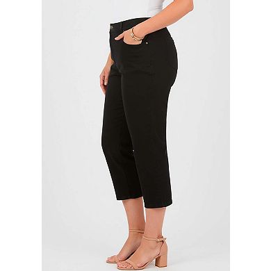 Catherines Women's Plus Size Petite Right Fit Curvy Jean Capri