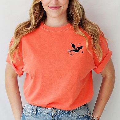 Fantasy Readers Society Front And Back Design - Women's Garment Dyed Graphic T-Shirt