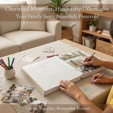 Linen Photo Album with 400 Pockets Horizontal and Vertical for Vacation