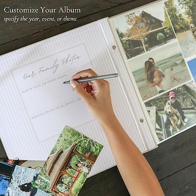 Linen Photo Album with 400 Pockets Horizontal and Vertical for Vacation