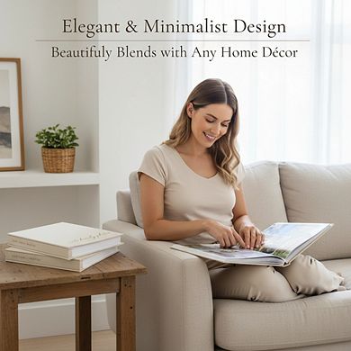 Linen Photo Album with 400 Pockets Horizontal and Vertical for Vacation