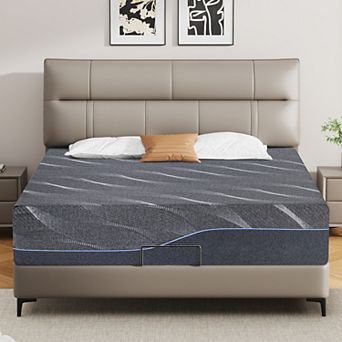 12 in Mattress, Medium-Firm All-Coated Fabric, 4-Layer Cotton, Removable Washable Cover