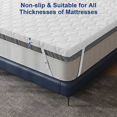 4 in Mattress Topper,High Density with Removable & Washable Cover