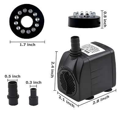 12 LED 16W Lights Submersible Water Pump