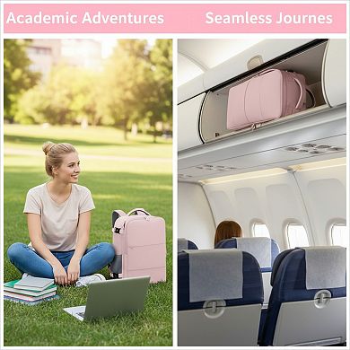 Travel Backpack with USB Charging Port Shoe Pouch and Flight Approved Design