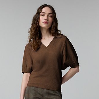 Women's Simply Vera Vera Wang Pleat Sleeve Luxe Cashmere Blend Sweater