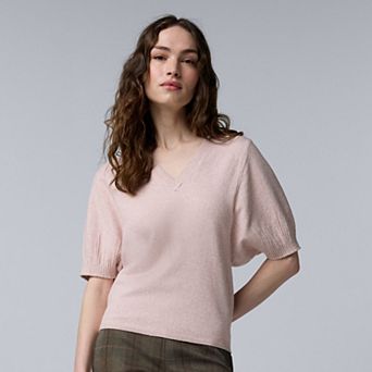 Women's Simply Vera Vera Wang Pleat Sleeve Luxe Cashmere Blend Sweater