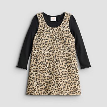 Girls 4-12 Jumping Beans® 2 pc Rib Top & Denim Dress Set