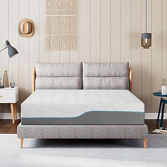 14 in Dual-Sided Reversible Memory Foam Mattress,Medium Firm,Washable Removable Cover