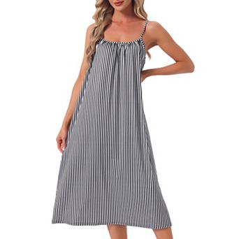 Women's Nihtgowns Loungewear Long Nightshirts Adjustable Strap Camisole Sleepshirt Pajama Dress