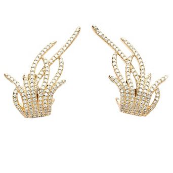 AGP PARIS Diva Collection Zirconia Grass Stud Earrings