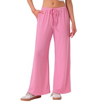 Women's Pajama Pants Wide Leg Casual Ribbed Knit Loose Fit Sleep Soft Comfort Outfits Lounge Bottoms