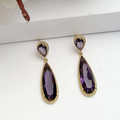 AGP PARIS Diva Collection Sleek Water Droplet Dangle Earrings