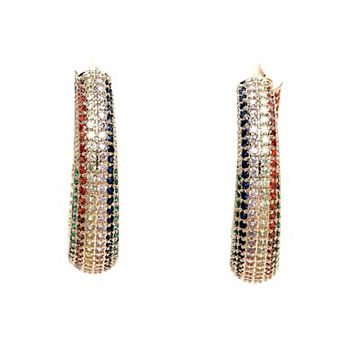 AGP PARIS Diva Collection Cubic Zirconia Chic Hoops