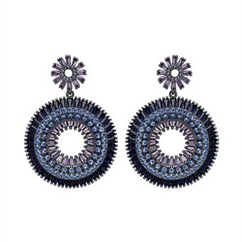 AGP PARIS Diva Floral Round Dangle Earrings