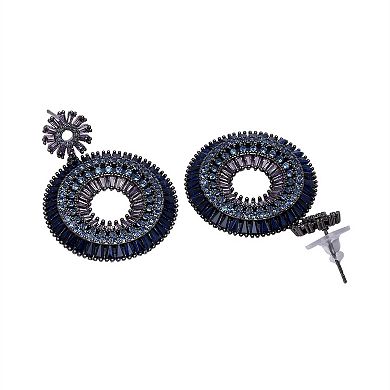 AGP PARIS Diva Floral Round Dangle Earrings