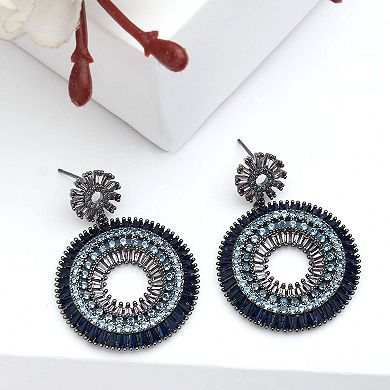 AGP PARIS Diva Floral Round Dangle Earrings