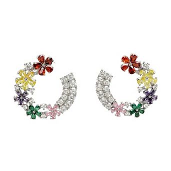 AGP PARIS Diva Collection Dainty Floral Hoops