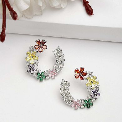 AGP PARIS Diva Collection Dainty Floral Hoops
