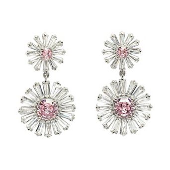 AGP PARIS Diva Collection Double Daisy Drop Earrings