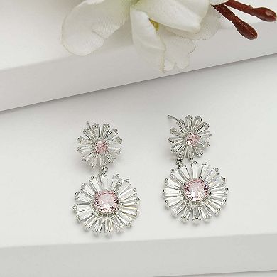 AGP PARIS Diva Collection Double Daisy Drop Earrings