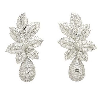 AGP PARIS Diva Collection Cubic Zirconia Petal Drop Earrings