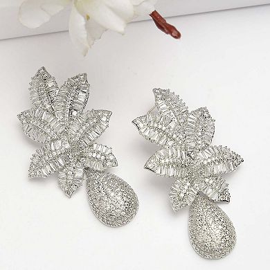 AGP PARIS Diva Collection Cubic Zirconia Petal Drop Earrings